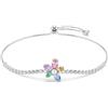 Swarovski x Ariana Grande Braccialetto, Taglio misto, Fiore, Multicolore, Placcato rodio