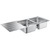Grohe K500 lavello da cucina, 31588SD1, 80 -S 116/50 2.0 rev K500 acciaio inox satinato [Lavelli da Cucina > per Base Sottolavello a partire da 80 cm]