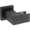 Fortis Scala supporto doccetta mobile, metallo, squadrato, 5318501MB, Universal nero opaco [Rubinetteria Bagno > Doccette / Supporti]