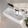 evineo ineo3 vasca da bagno ad angolo con troppopieno a fessura L: 180 La: 75 A: 60 cm, angolo sinistro della stanza, BE4085WH, ineo3 bianco [Vasche da Bagno > Vasche da Bagno ad Angolo]