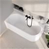 evineo ineo3 vasca da bagno ad angolo con troppopieno a fessura L: 170 La: 75 A: 60 cm, angolo sinistro della stanza, BE4082WM, ineo3 bianco opaco [Vasche da Bagno > Vasche da Bagno ad Angolo]