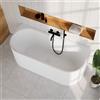 evineo ineo3 vasca da bagno a parete con troppopieno a fessura L: 170 La: 75 A: 60 cm, BE4088WM, ineo3 bianco opaco [Vasche da Bagno > Vasche da Bagno a Parete]