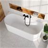 evineo ineo3 vasca da bagno a parete con troppopieno a fessura L: 180 La: 75 A: 60 cm, BE4089WM, ineo3 bianco opaco [Vasche da Bagno > Vasche da Bagno a Parete]