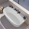 neoro n50 vasca da bagno a parete L: 160 La: 84,5 A: 60 cm, con superficie facile da pulire, BN0803WM, n50 bianco opaco [Vasche da Bagno > Vasche da Bagno a Parete]