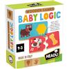 HEADU - Wooden Game Baby Logic - Logica e abilità motorie Fini per Tutti i Piccoli | Gioco educativo in Legno 1-3 Anni, Associare Animali e Cibo, Idea Regalo per Bambini, Made in Italy