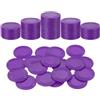 sourcing map 100 fiches da poker in plastica, 3,8 cm, mini fiches da bingo, contatori contatori, dischi, marcatori, token di gioco opachi per gioco, gioco matematico, conteggio, viola, motivo