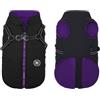 Norbi Giacca calda per animali domestici di piccola taglia, pettorina invernale 2 in 1, outfit per il freddo (M, nero)