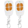 Puiseno AAM0094 - Set di 2 telecomandi per cancello da garage a 4 canali, 433,92 MHz, compatibile con SCS motorizzazione cancello e porta del garage (arancione)