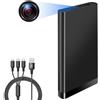 Tebetu Portatile Telecamera Nascosta, 10000mAh Power Bank Micro Camera Spia Nascosta, HD 1080P Mini Spy Cam con Visione Notturna e Sensore di Gravità per Interno/Esterno
