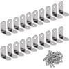 HONGXIN-SHOP 90 Gradi Supporti Angolo Retto Staffe in Acciaio Mensola Angolare Staffa brace angolo 20 Pezzi Supporto per Mensola con Viti per Mensola di Legno Tavolo Sedia 30*30 mm