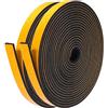 LIKERAINY Striscia di Tenuta in Gomma 7x1,5mm Striscia di Schiuma per Porte Guarnizioni Finestra Della Nastro Sigillante Anti-Collisione Autoadesivo Antivento Previene Rumori Nero 2 Rotoli 20 Metri