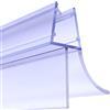Finnbach Guarnizione per box doccia di alta qualità, 2 x 100 cm, per vetro di spessore 6 mm, 7 mm, 8 mm, guarnizione per porta della doccia con bordi in gomma allungati, deflettore d'acqua con protezione