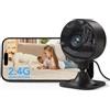 GNCC GC3 Telecamera Interna 1080P Fissa, Solo WiFi a 2,4 GHz, per Neonati/Animali Domestici con App per Telefono, Installazione Facile, Archiviazione Cloud e Micro SD, Abbonamento Richiesto, Plug-in