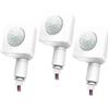 PORFOYO 3 rilevatori di movimento a infrarossi mini PIR, AC 85-265 V PIR modulo sensore di movimento a infrarossi, campo di rilevamento 12 m a 160°, interruttore a sensore a infrarossi PIR per illuminazione