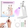 CIOXSOIO Mini Lampada UV LED Unghie, 3W Portatile UV Lampada per Unghie con Supporto, USB Lampada Unghie UV Led, 20/60 Timer Lampada Gel Sciugatura Rapida per Asciuga Unghie Salone di Casa