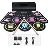 Coolmusic Batteria Elettronica, 9 Praticare Drum Pads con 2 Bacchette
