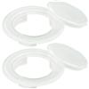 MERVYNGLYNNHUNTER 2 pezzi anello per ombrellone da tavolo con tappo foro per ombrellone, anello da tavolo in plastica, anello forato, diametro interno 42 mm, foro per ombrellone, tovaglia per esterni e terrazze