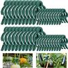 YEAMLTE Clip per Piante Rampicanti 50 Pezzi Verdi, Clip Riutilizzabili di Supporto per Giardino, Piante Rampicanti Come Pomodori, Cetrioli, Fagioli, Meloni Amari, ECC (25 Piccole+ 25 Grandi)