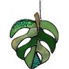 Boxcasa, decorazione da parete con foglie di Monstera in vetro colorato variegato, decorazione da parete Monstera (Monstera A)
