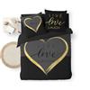 Douceur d'Intérieur Parure da letto 3 pezzi 200 x 200 cm Crazy Love stampata nero