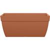 FLORUS Paris Terrace Trough 60cm - Fioriera per Esterno - 100% Plastica Riciclata - L59 x W29 x H26 - Terra