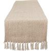 DII Chevron Runner da tavolo, cotone, pietra, 15x108
