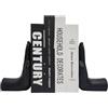 Carchistan Fermalibri a mano, universali, decorativi, resistenti, 21,6 x 17,3 x 8,9 cm, nero, 1 paio/2 pezzi (fermalibri a mano)