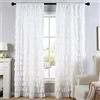 Kotile Tenda con volant a 1 pannello, multistrato, increspata, con tasca per bastone, filtraggio della luce, per privacy, stile country shabby chic, 132 x 182,9 cm (larghezza x lunghezza), colore