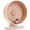Niteangel Ruota per criceti in legno: ruota silenziosa per criceti, gerbilli, topi e altri piccoli animali domestici di dimensioni simili (M)