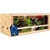 ITA Terrario in legno 100x50x40 cm con ventilazione laterale e igrometro integrato - Terrario in legno OSB-3 - Per rettili, serpenti, anfibi - Prodotto UE, certificato FSC