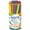 FILA Pastelli Colorati a Matita Giotto Stilnovo Maxi - Barattolo 48 Pezzi