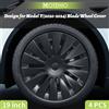 MOTENIO Set di 4 Copricerchi Stile Lama per TESLA Model Y 2020-2024 - Copertura Completa da 19 Pollici, Accessori per Auto