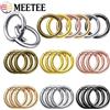 Meetee 10 pz 10-38mm metallo O Ring fermagli a molla apribile rotondo moschettone moschettone portachiavi borsa clip gioielli fai da te borse accessori