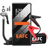 EAFC 1200A Pompa d'aria per avviamento di emergenza per auto Compressore d'aria portatile 2 in 1 Gonfiatore per pneumatici multifunzione Avviatore di batteria portatile automatico
