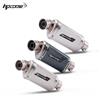 NONE Terminale di Scarico Universale per Moto T98 con Silenziatore a Goccia e DB Killer per 250SR 400NK VERSYS650 XSR700 NSS350 ZT125