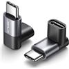 JSAUX Adattatore USB C a USB C Angolo Retto 90 Gradi (2 Pezzi), Connettore Type C 3.1/40Gbps PD 100W Estensore Carica Rapida Compatibile con Steam Deck, Switch, ROG Ally, VR, Laptop, Tablet