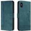 Bravoday Cover per iPhone XS Max, Flip Custodia in Pelle PU Portafoglio Custodia per iPhone XS Max, con Slot per Schede, Verde