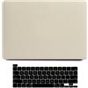 AUSMIX Custodia compatibile con MacBook Pro 13 pollici 2024 2023 2022 2021-2016 M2 M1 A2338 A2289 A2251 A2159 A1989 A1706 A1708 con/senza Touch Bar, custodia rigida in pelle premium budino coccodrillo