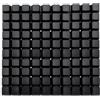 BoaJAJUHU 100 copritasti vuoti, profilo OEM, PBT, arcobaleno, colori assortiti, 1U R4, copritasti per interruttore MX, tastiera meccanica (nero, 100 pezzi)