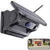 HUAJUN Solar Telecamera Retromarcia Wireless, WiFi Telecamera Posteriore per Auto, HD 1080P Visione Notturna, 9600 mAh Batteria Ricaricabile, Base Magnetica per Camion, Camper, Furgone, Rimorchio