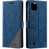 SONWO Cover per Oppo Realme C20 / Realme C11 2021, Flip Caso in PU Pelle Case Cover Portafoglio Custodia per Oppo Realme C20 / Realme C11 2021, [Kickstand] [Slot per Schede], Blu