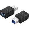 CERRXIAN Adattatore USB 3.0 tipo A femmina a tipo B maschio adattatore 5 Gbps USB A a B convertitore stampante per stampanti, scanner, disco rigido esterno - confezione da 2