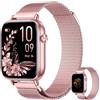 Betatree Smartwatch Donna con Chiamate e Whatsapp, 1,83 Orologio Donna Smartwatch, 120+ modalità Sportive Contapassi Smart Watch, Sonno/Cardiofrequenzimetro, IP67 Fitness Tracker per Android iOS