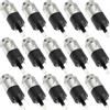 Greluma 15 Pz Presa audio femmina da 3,5 mm, terminali per connettori da pannello da 1/8 con dadi di bloccaggio-Jack audio per cuffie da 3,5 mm
