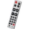 UNOCAR Telecomando universale UNOCAR per anziani e anziani con grande pulsante per telecomando gigante extra large, semplice controllo di base e TV LG Samsung Sony JVC Toshiba Sharp Panasonic Technika