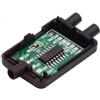 System-S USB 2.0 PCBA Hub 1 a 2 splitter con custodia, adattatore PCB, colore nero