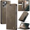 Cracedily Cover per iPhone 15 Pro Case, Libro Custodia Portafoglio Premium Pelle PU, Slot Scheda, RFID Shieldon, Chiusura Magnetico Aletta Antiurto Case Custodia per iPhone 15 Pro, Caffè