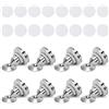 LAMPTOP 8 pezzi picchi d'argento per altoparlanti, supporti per altoparlanti, HiFi Speaker Audio Amplificatore DAC CD Isolation Stands Cono piedi antiurto Base Pad