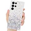 LCHULLE Custodia Glitter Compatibile con Samsung Galaxy S23 Ultra 5G Cover Trasparente Ragazza Custodia Glitter Clear Case TPU Bumper Silicone Cover per Samsung S23 Ultra 5G Trasparente