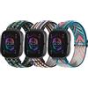 SITAFU 3 Pezzi Cinturino Compatibili con Fitbit Versa 3/Versa 4 Cinturino,Nylon Elastica Regolabile Cinturini di Ricambio Sport Strap per Donna Uomo